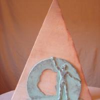 Espace#3 grès et bronze, 45cm