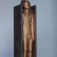 1Elle&Lui, plâtre patiné, acier, 42x10x1