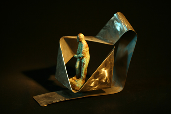 inox et bronze, 15x15x39cm