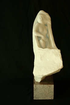 Retour, marbre de Carrara, 51x46x17cm