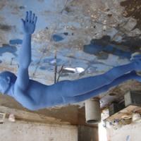 plongeur, résine, 485cm