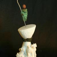 Baba, marbre de Carrare et bronze