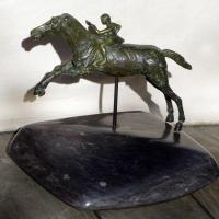 Artemision d'après original, bronze sur marbre griotte, commande privée