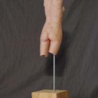 argile sur bois h: 50cm