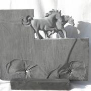 Equus  Ferus 2, Ardoise, Slate, h 28cm