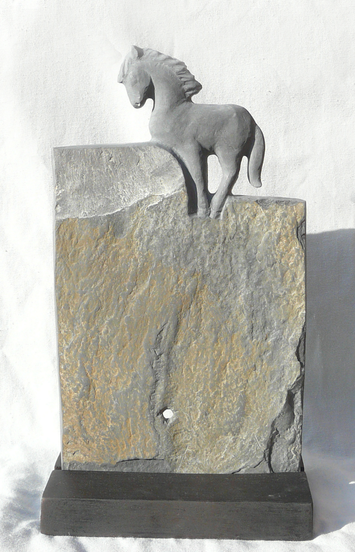 Equus Ferus 1 Ardoise, Slate, h 35cm