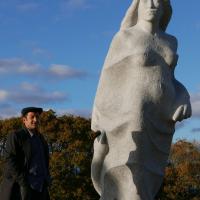 Ste Klervi, La vallée des saints, Bretagne, granit, 3m50, 2016