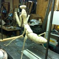 La Mante Religieuse, maquette pour monumentale articulée en bois