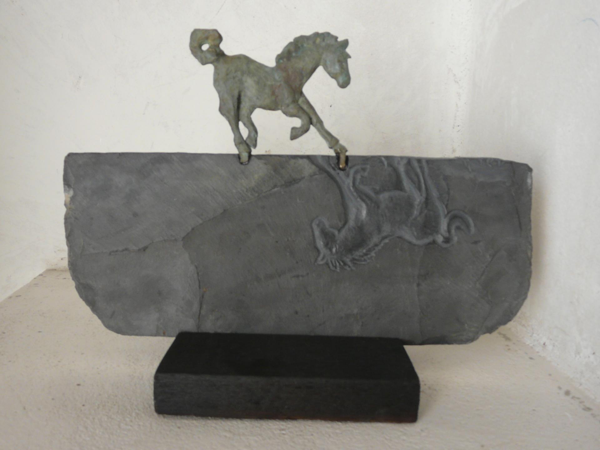 Equus Ferus 3, ardoise & bronze